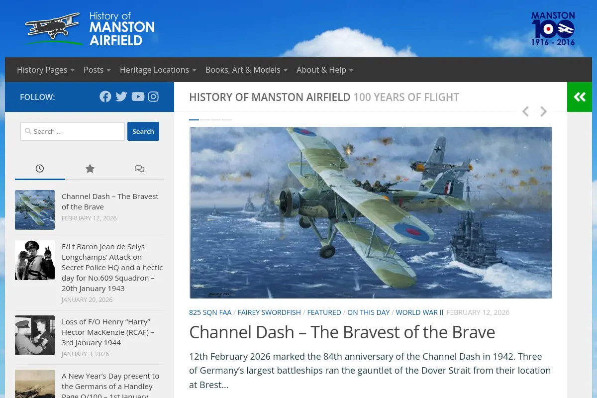 History of Manston Airfield