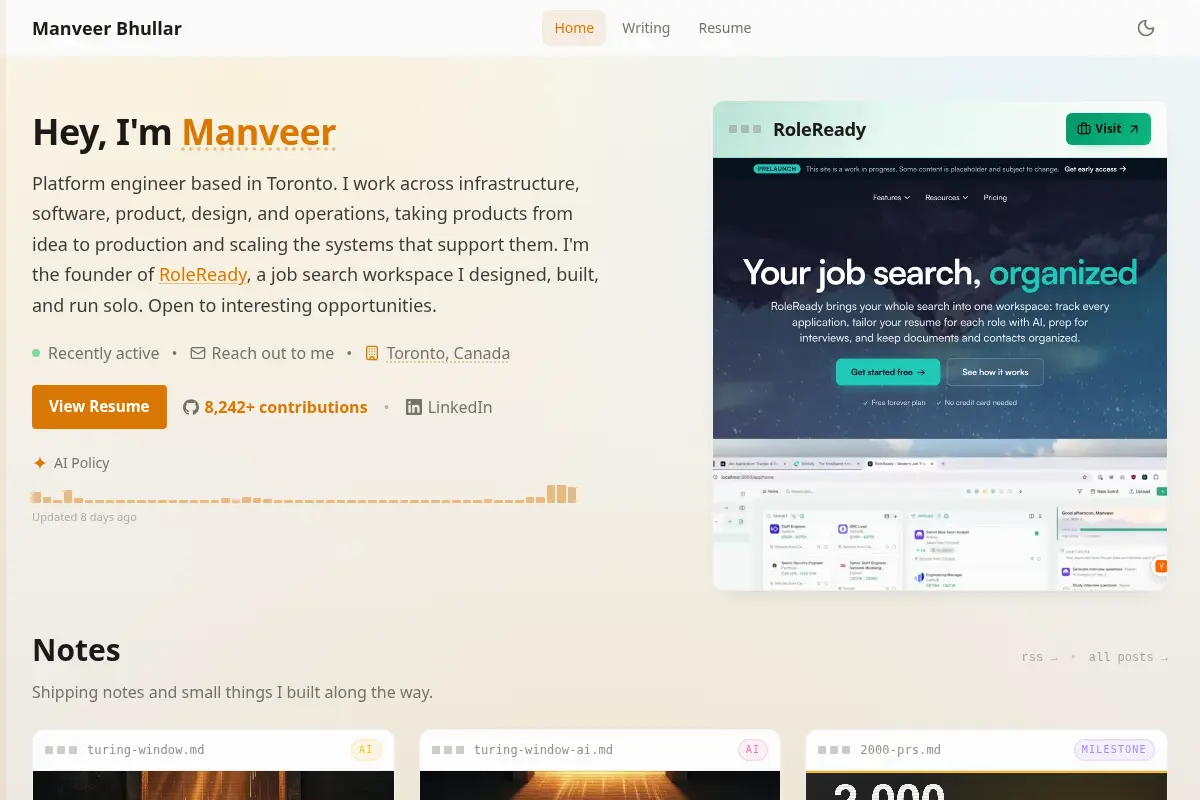 Manveer Bhullar - Platform Engineer
