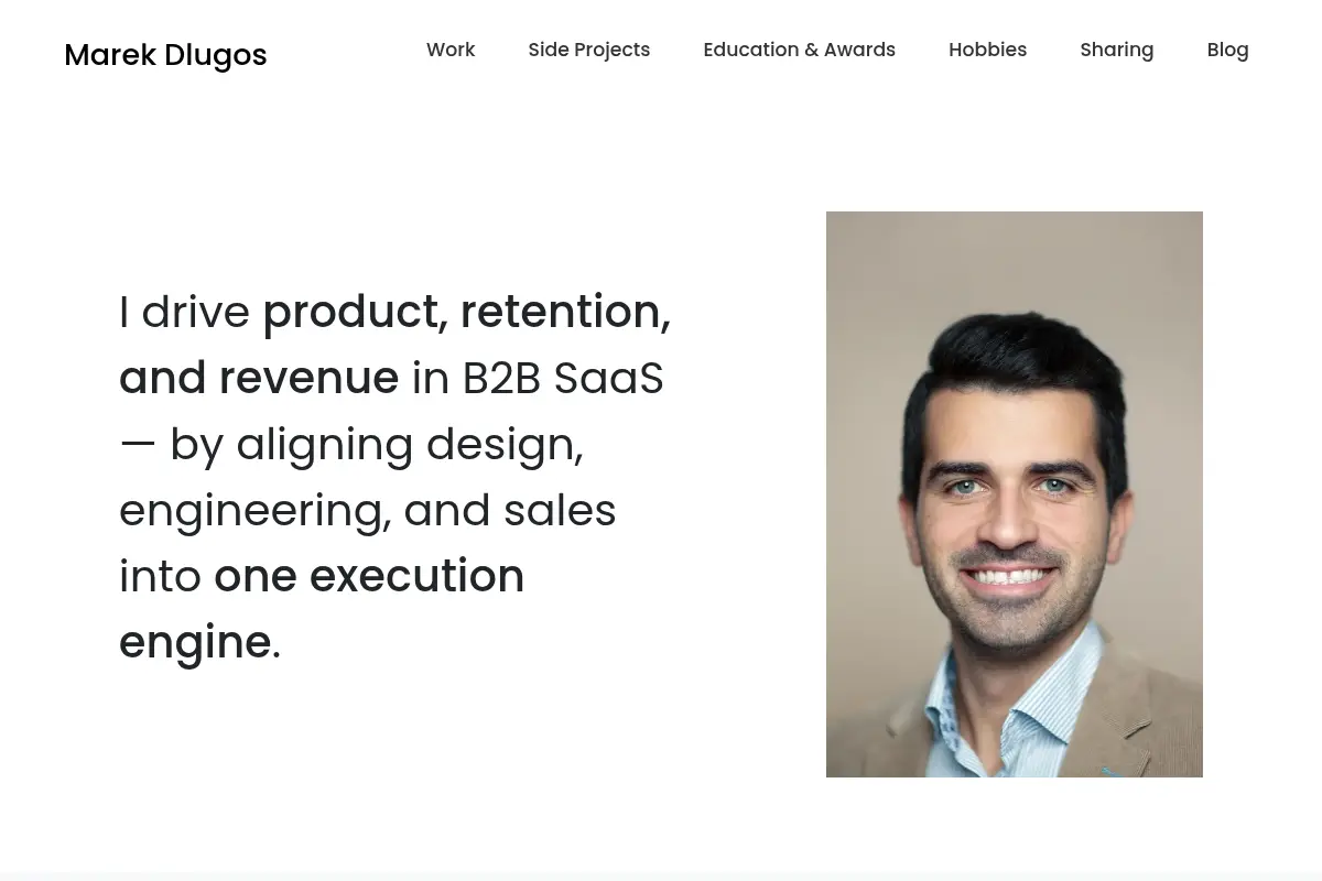 Marek Dlugos — Revenue Growth, Product, Design, Software Engineering.