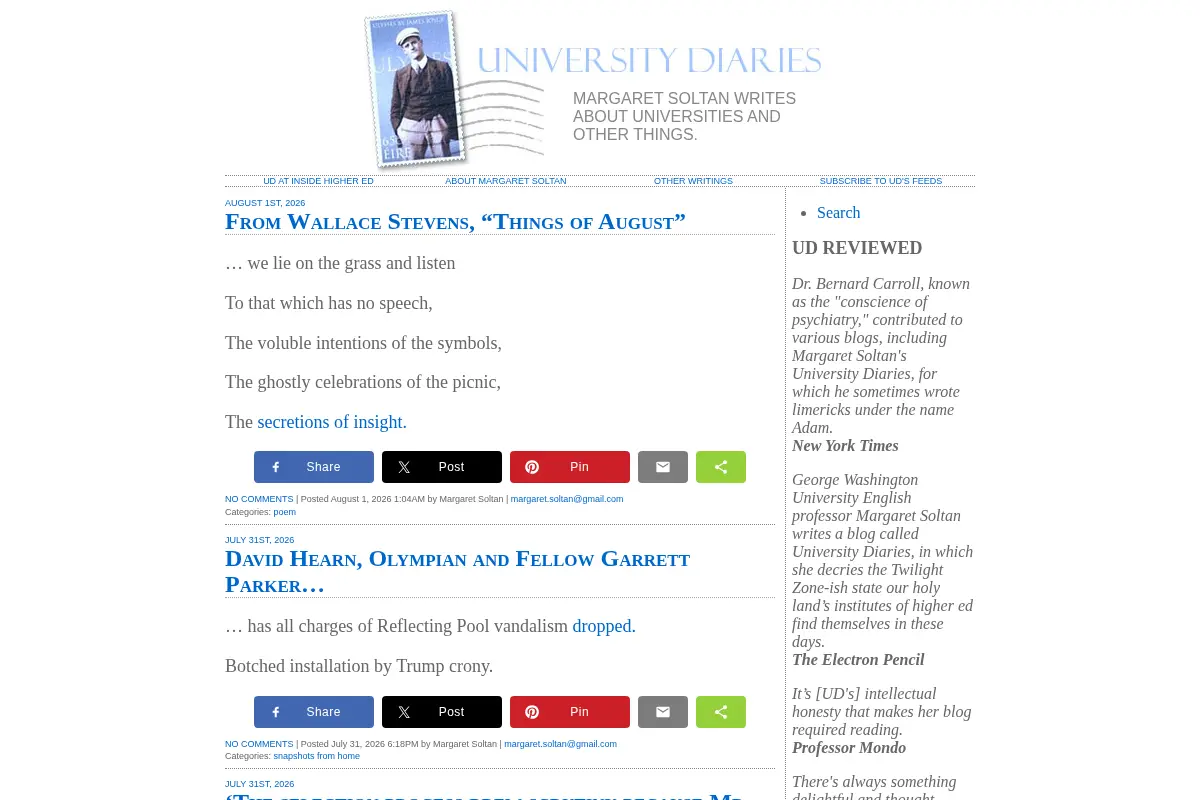 University Diaries