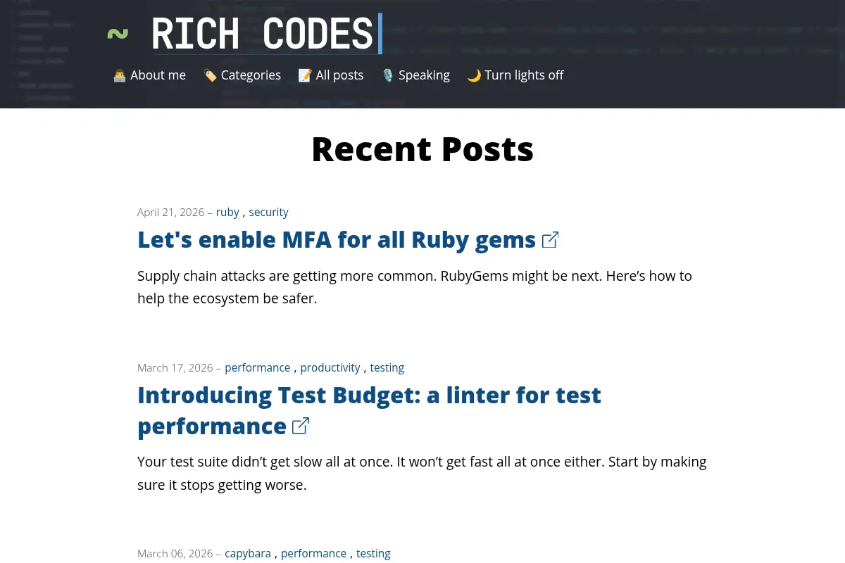 Rich Codes