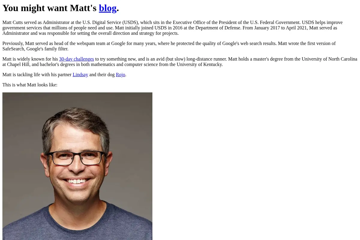 Matt Cutts' Blog