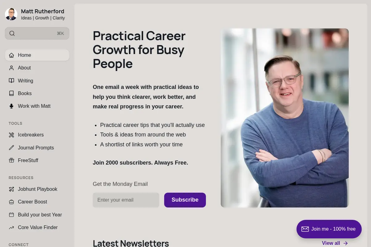 Practical Career Growth & Coaching | Matt Rutherford