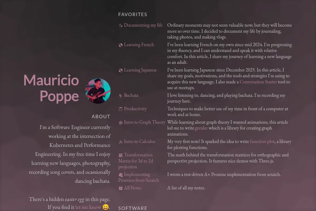 Mauricio Poppe notes