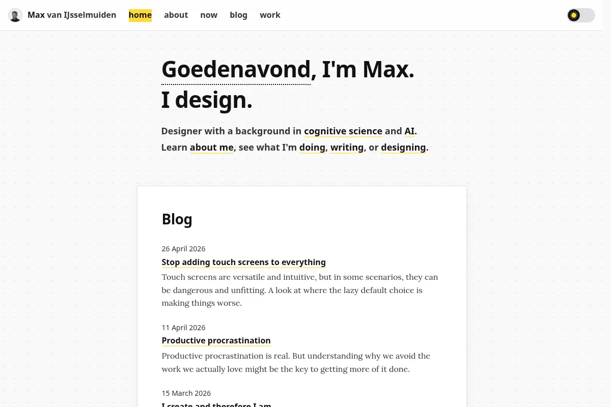 Max van IJsselmuiden — Product Designer