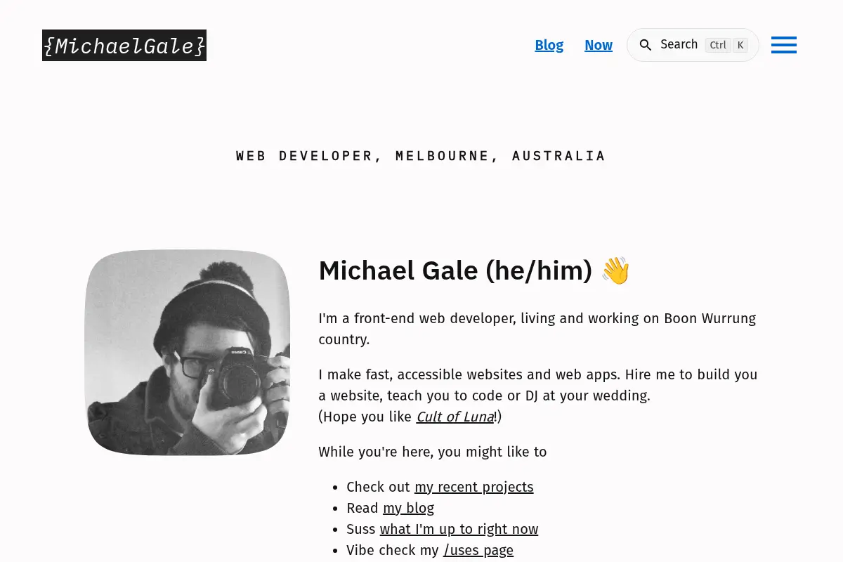 Michael Gale - Front-end Developer