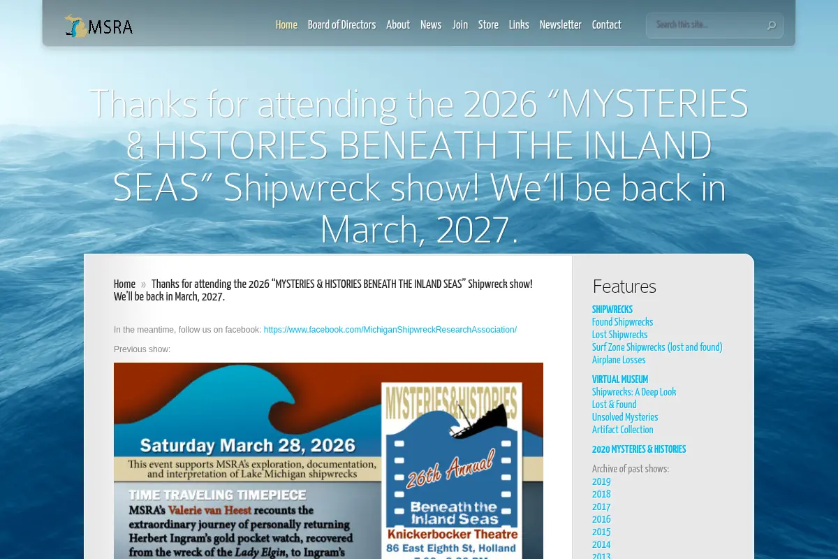 Michigan Shipwreck Research Association