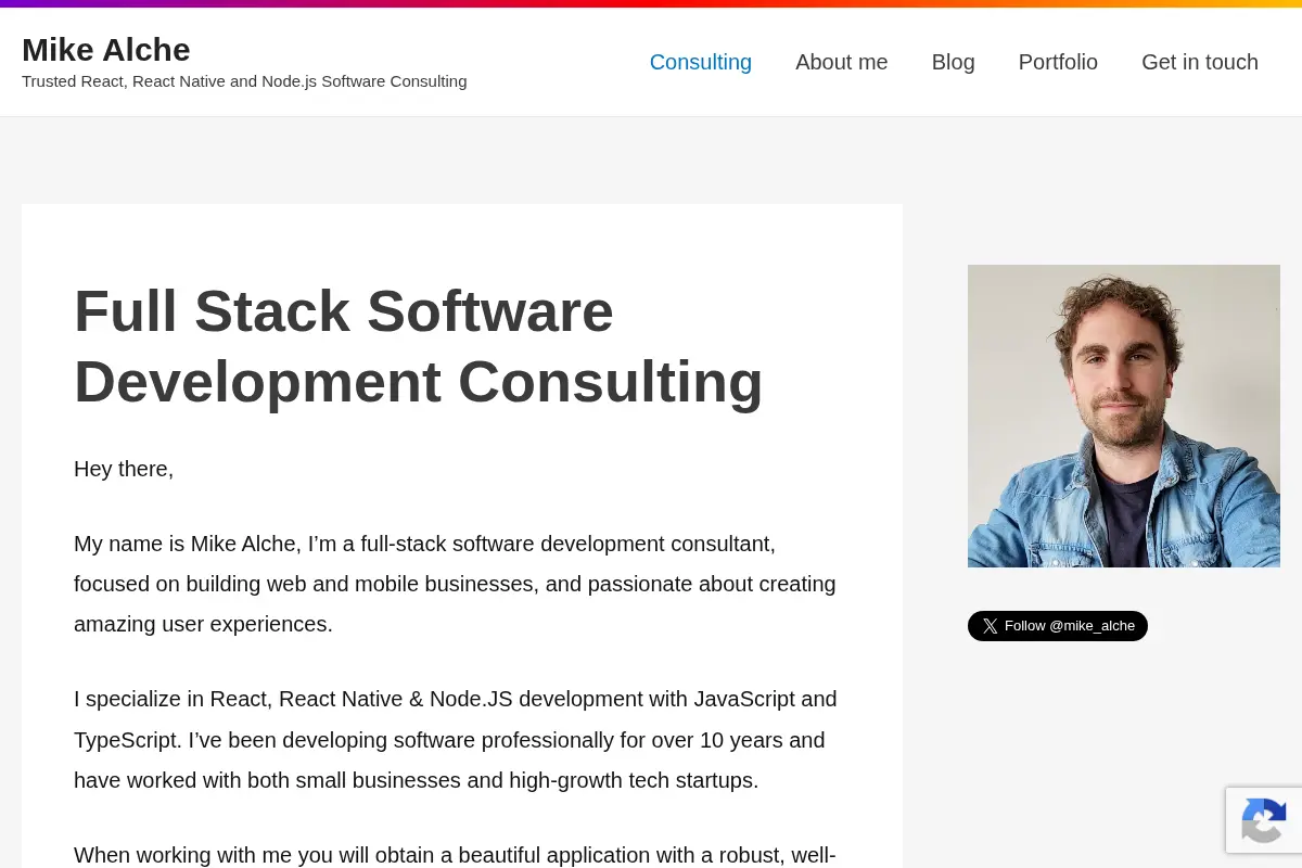 Mike Alche – Trusted React, React Native and Node.js Software Consulting