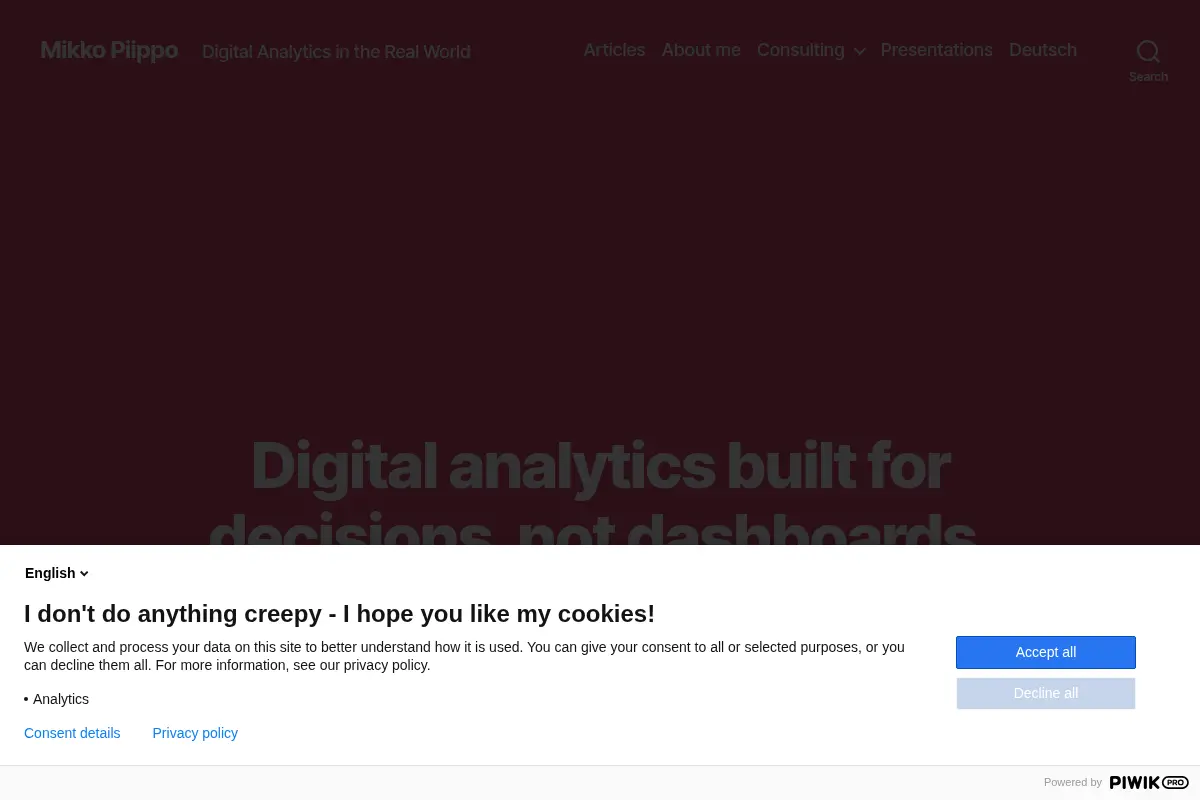 Mikko Piippo - digital analytics, activation, AI & automation