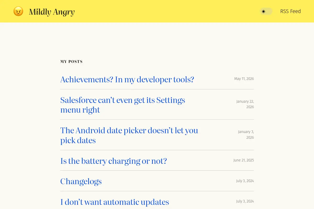 Mildly Angry – Complaining is my passion