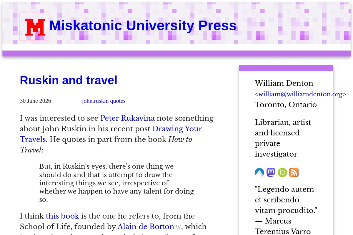 Miskatonic University Press | William Denton