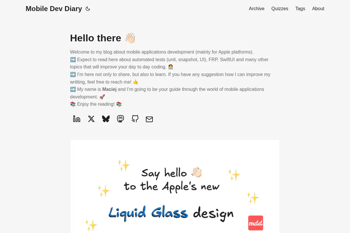 Mobile Dev Diary