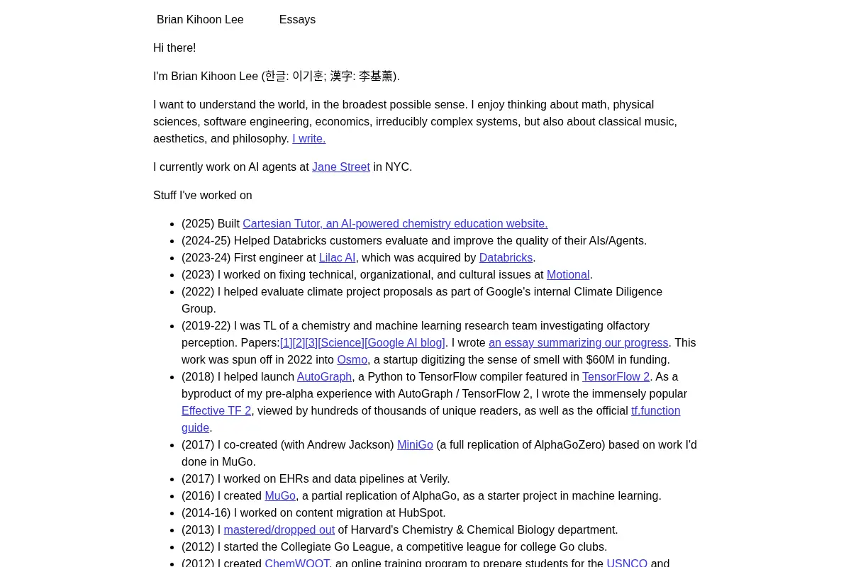 Brian Lee's Website