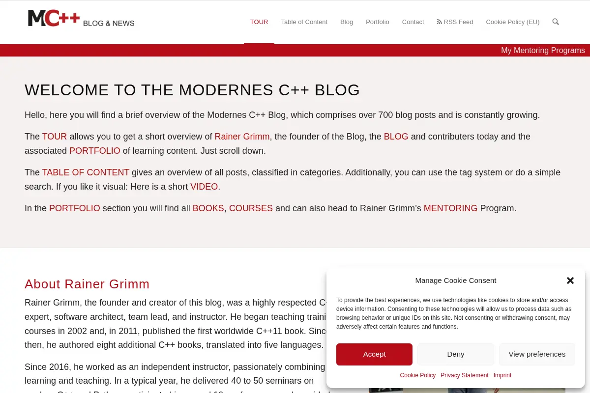 Modern C++ Blog by Rainer Grimm