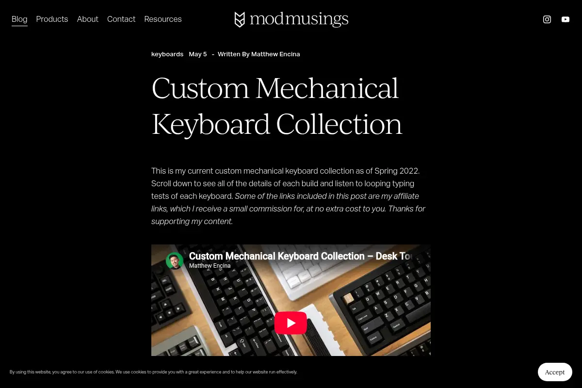 Custom Mechanical Keyboard Collection — mod musings