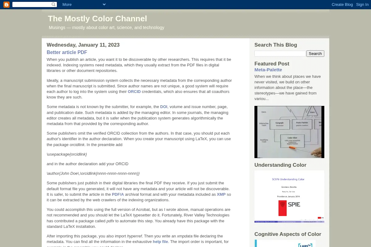 The Mostly Color Channel