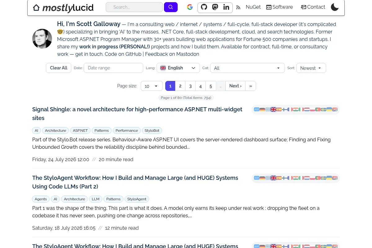 mostlylucid.net - Scott Galloway's Developer Blog