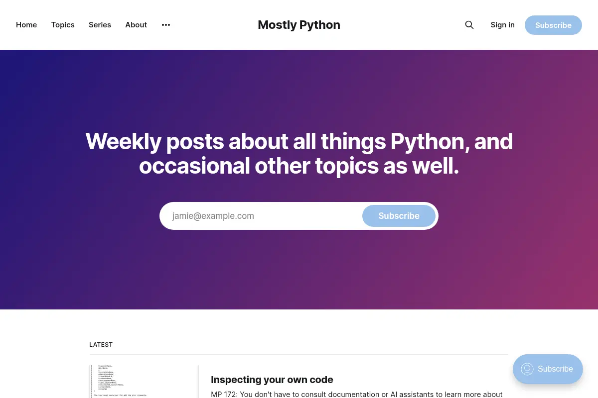 Mostly Python