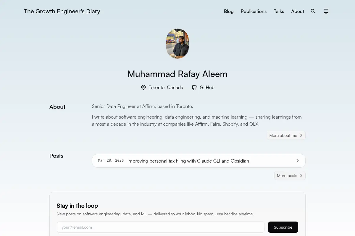 The Growth Engineer's Diary