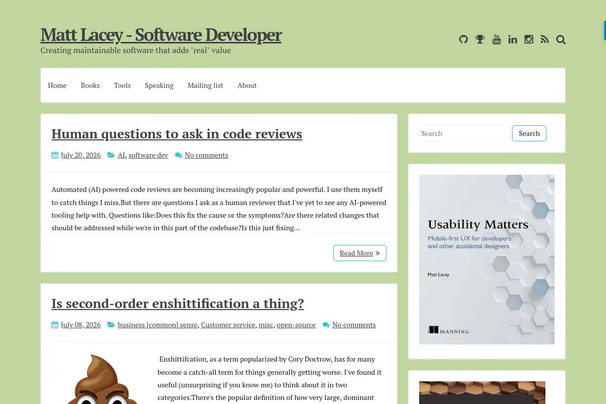Matt Lacey - Software Developer