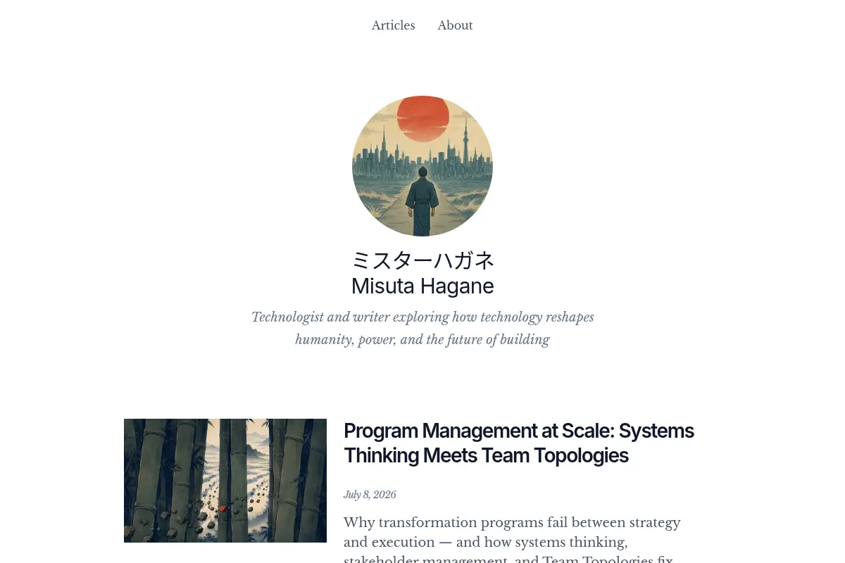 Misuta Hagane | Technology, Philosophy & Entrepreneurship
