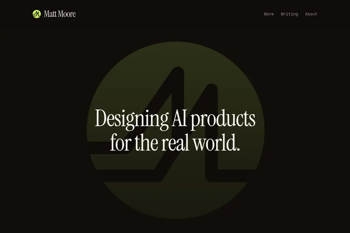 Matt Moore — Design leader building AI-native products for the physical world