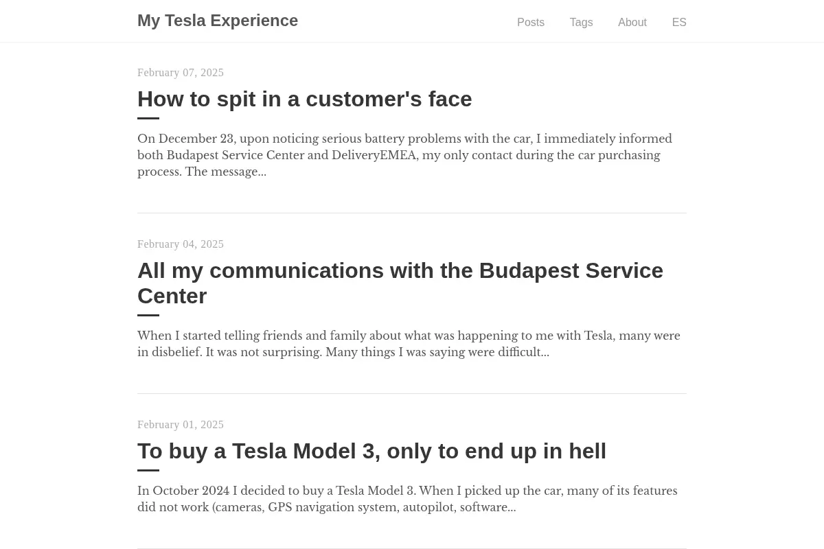 My Tesla Experience