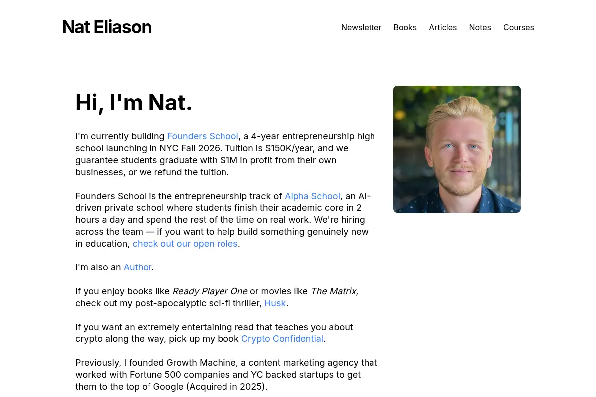 Nat Eliason - Author & Entrepreneur