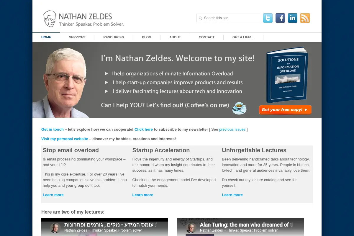Nathan Zeldes - Thinker, Speaker, Problem Solver
