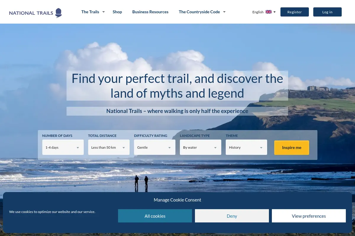 Find your perfect trail, and discover the land of myths and legend - National Trails
