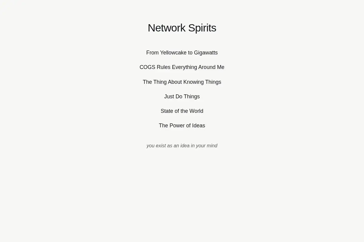 Network Spirits