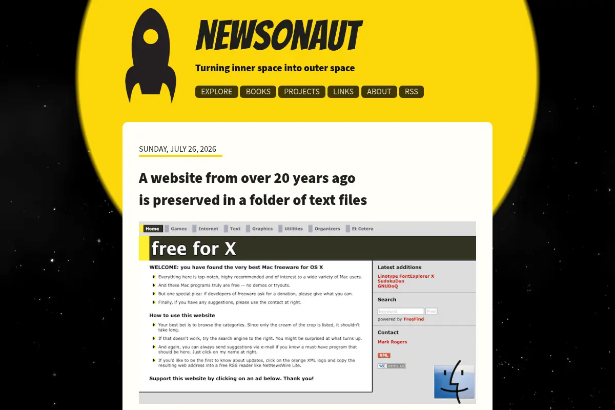 Newsonaut: Turning inner space into outer space