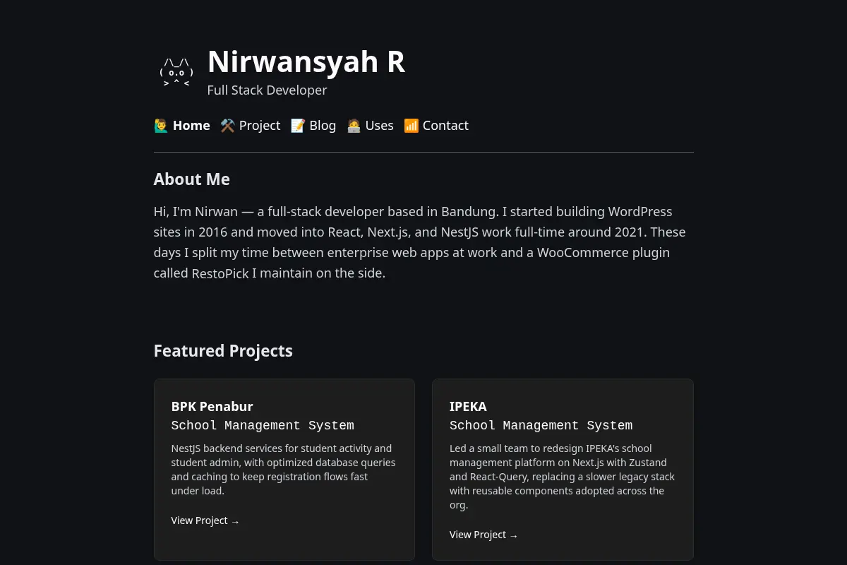Nir Portfolio Blog