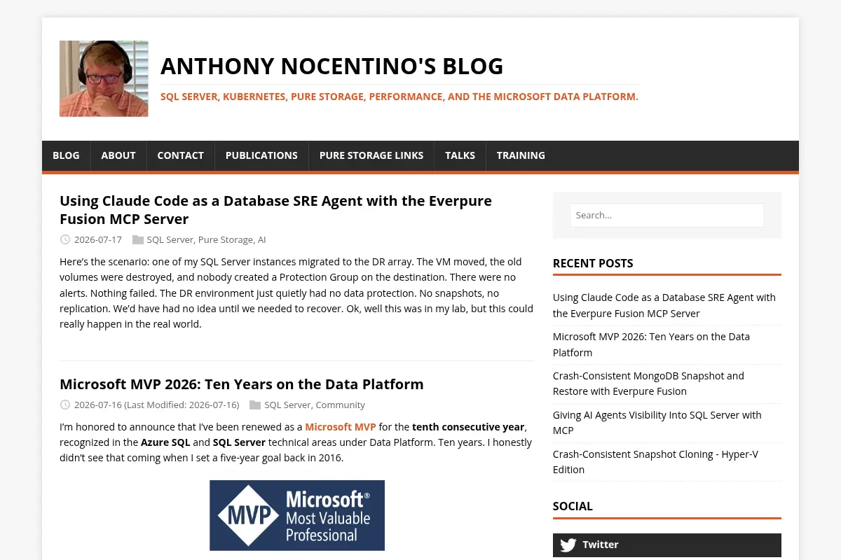 Anthony Nocentino's Blog