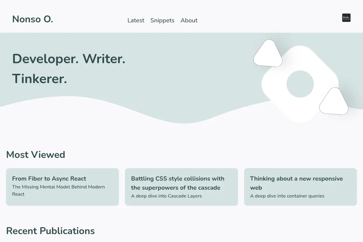 Nonsoo | Developer. Writer. Tinkerer