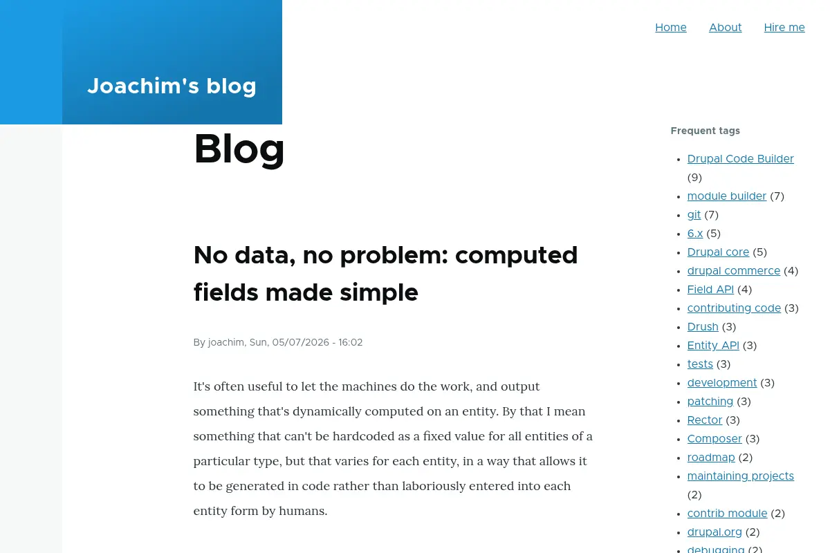 Joachim's blog