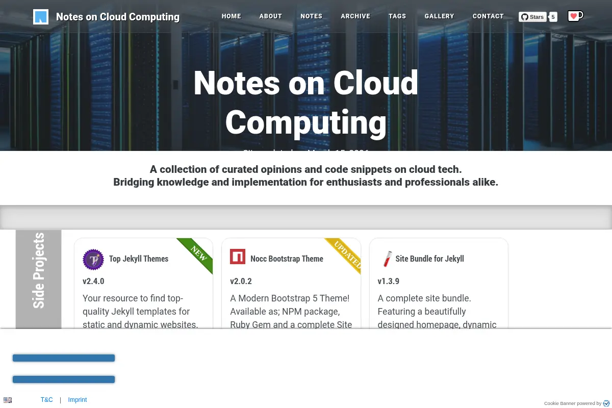 Notes on Cloud Computing