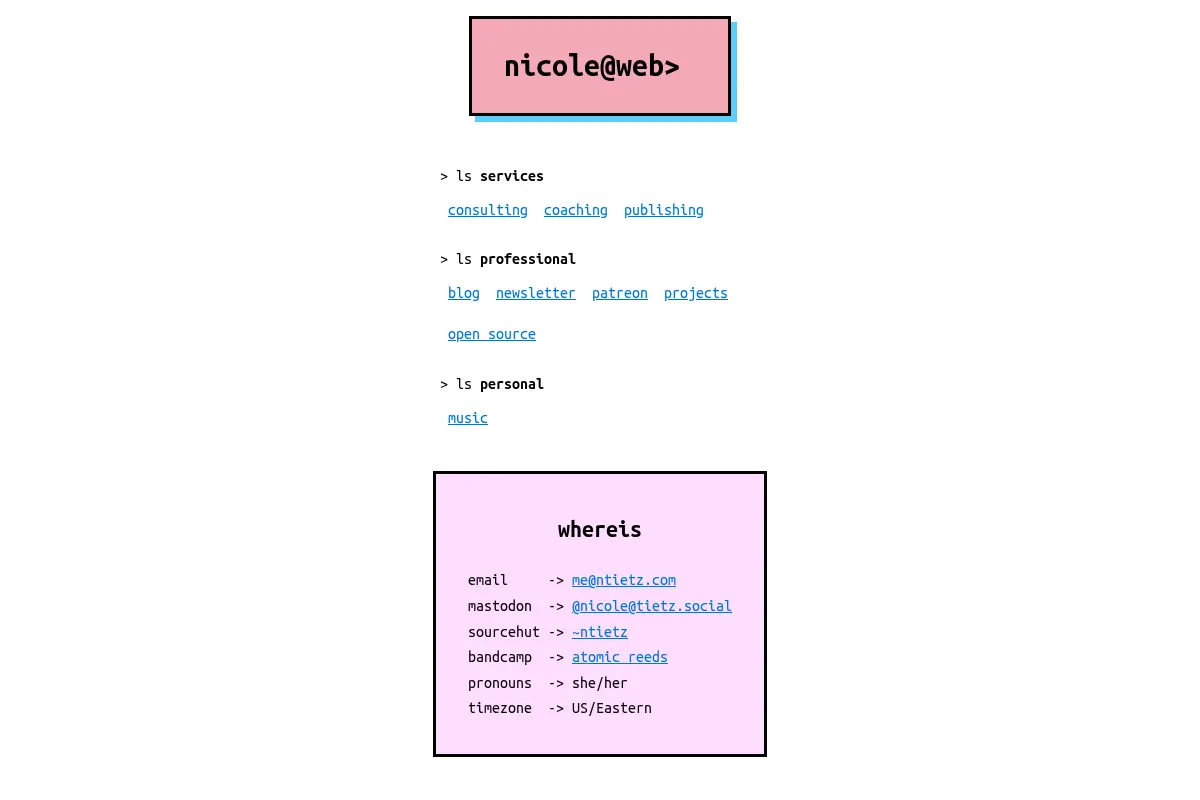 hello! | nicole@web