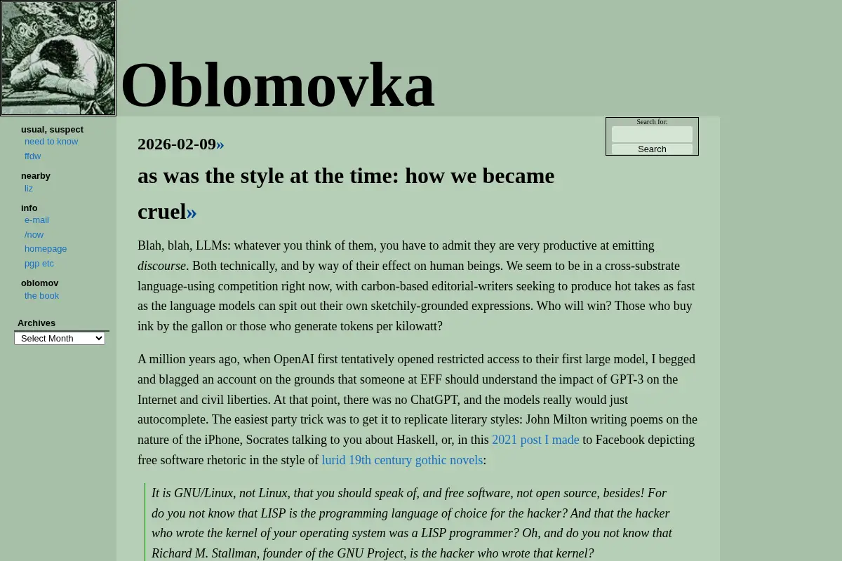 Danny O'Brien's Oblomovka