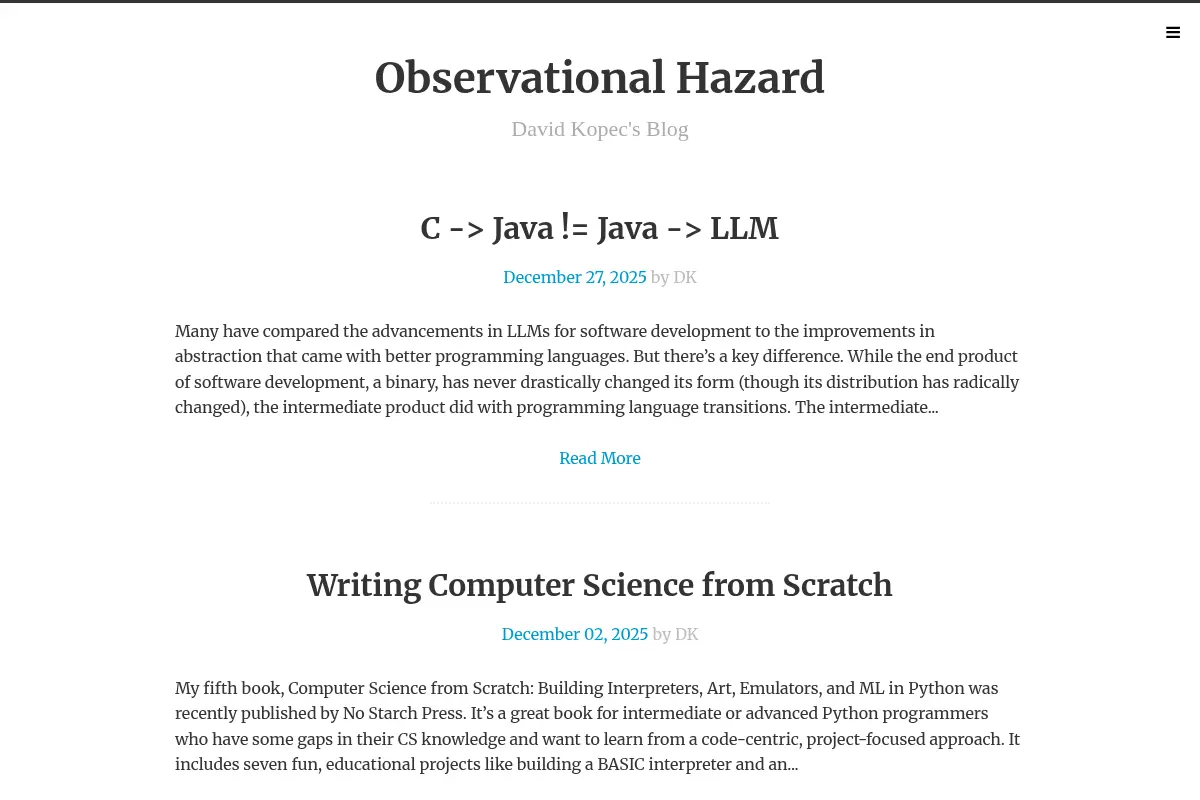Observational Hazard