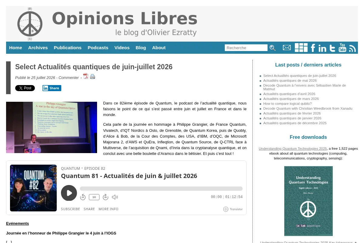 Opinions Libres, le blog d'Olivier Ezratty