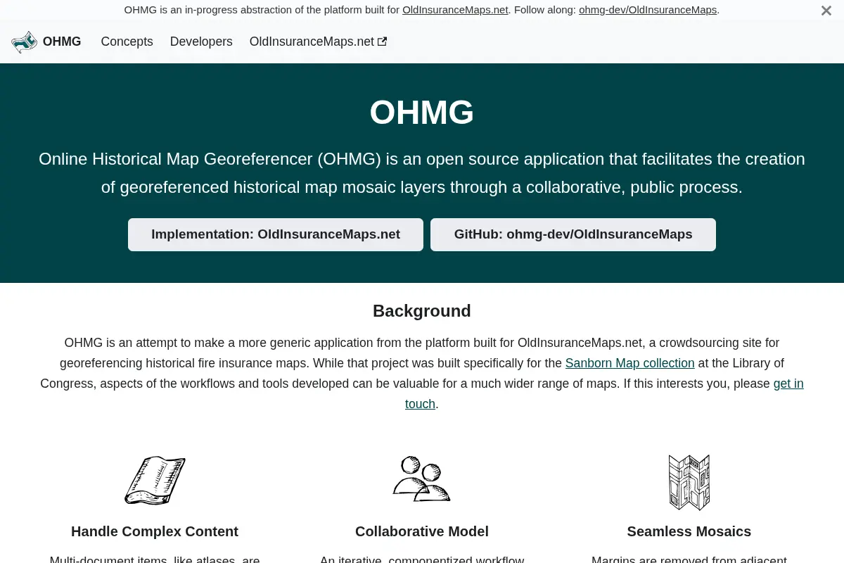 OHMG - Online Historical Map Georeferencer