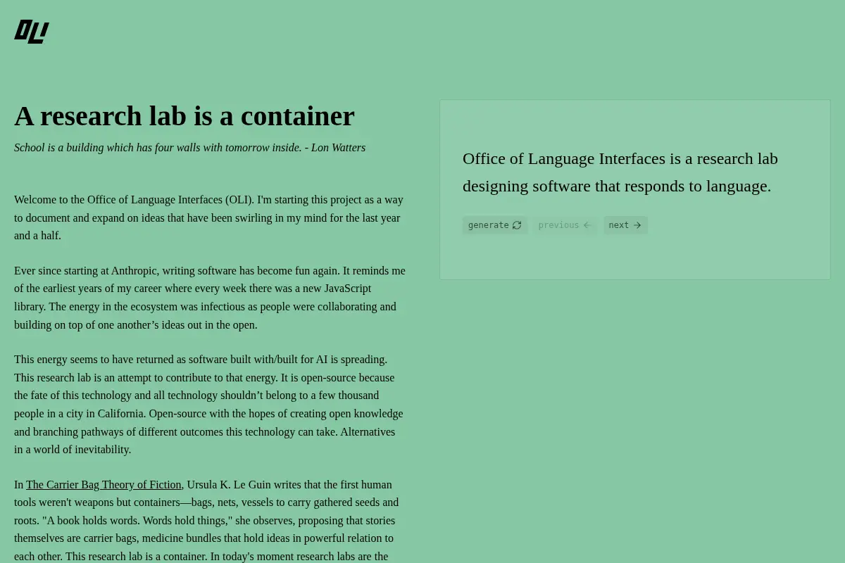 Office of Language Interfaces