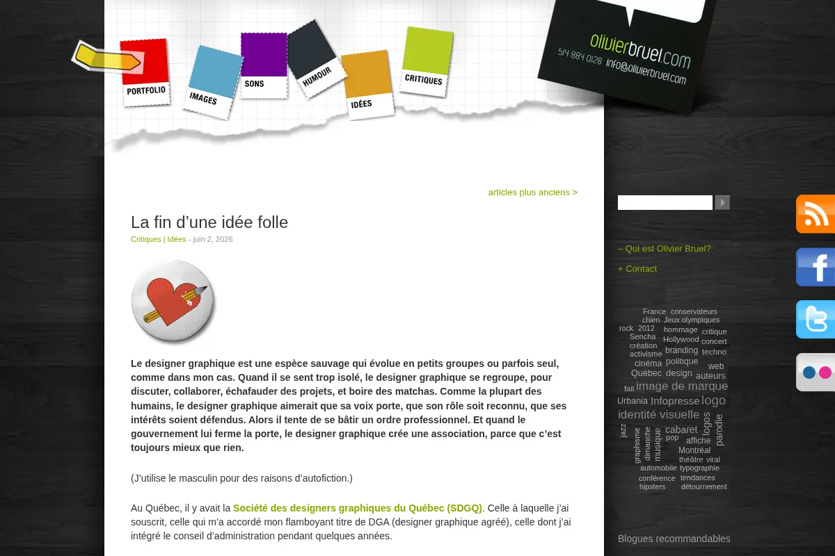 OlivierBruel.com – Olivier Bruel, graphiste et directeur artistique