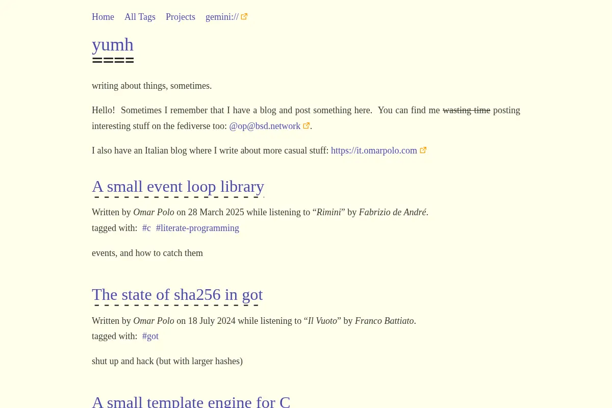 Omar Polo's Homepage