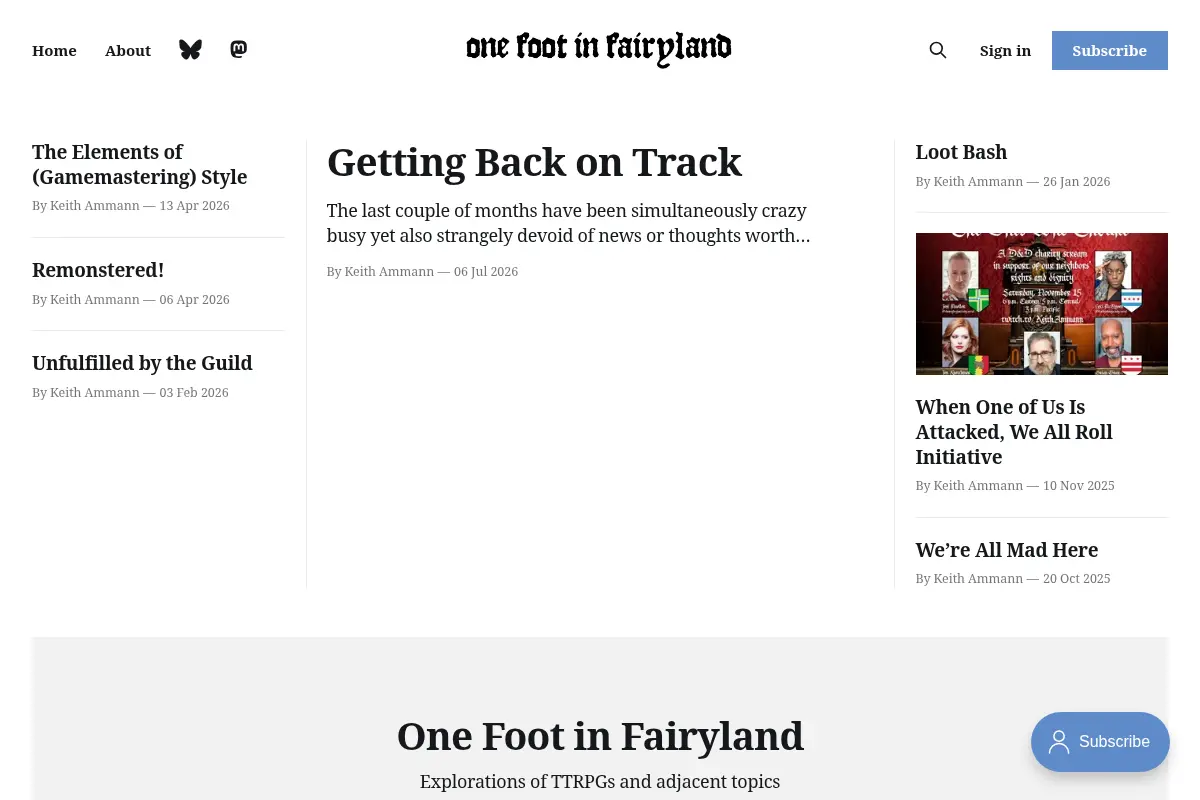 One Foot in Fairyland