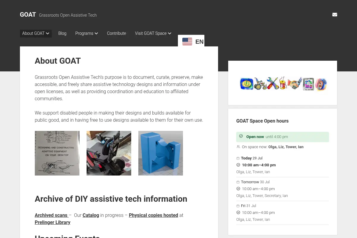 GOAT – Grassroots Open Assistive Tech