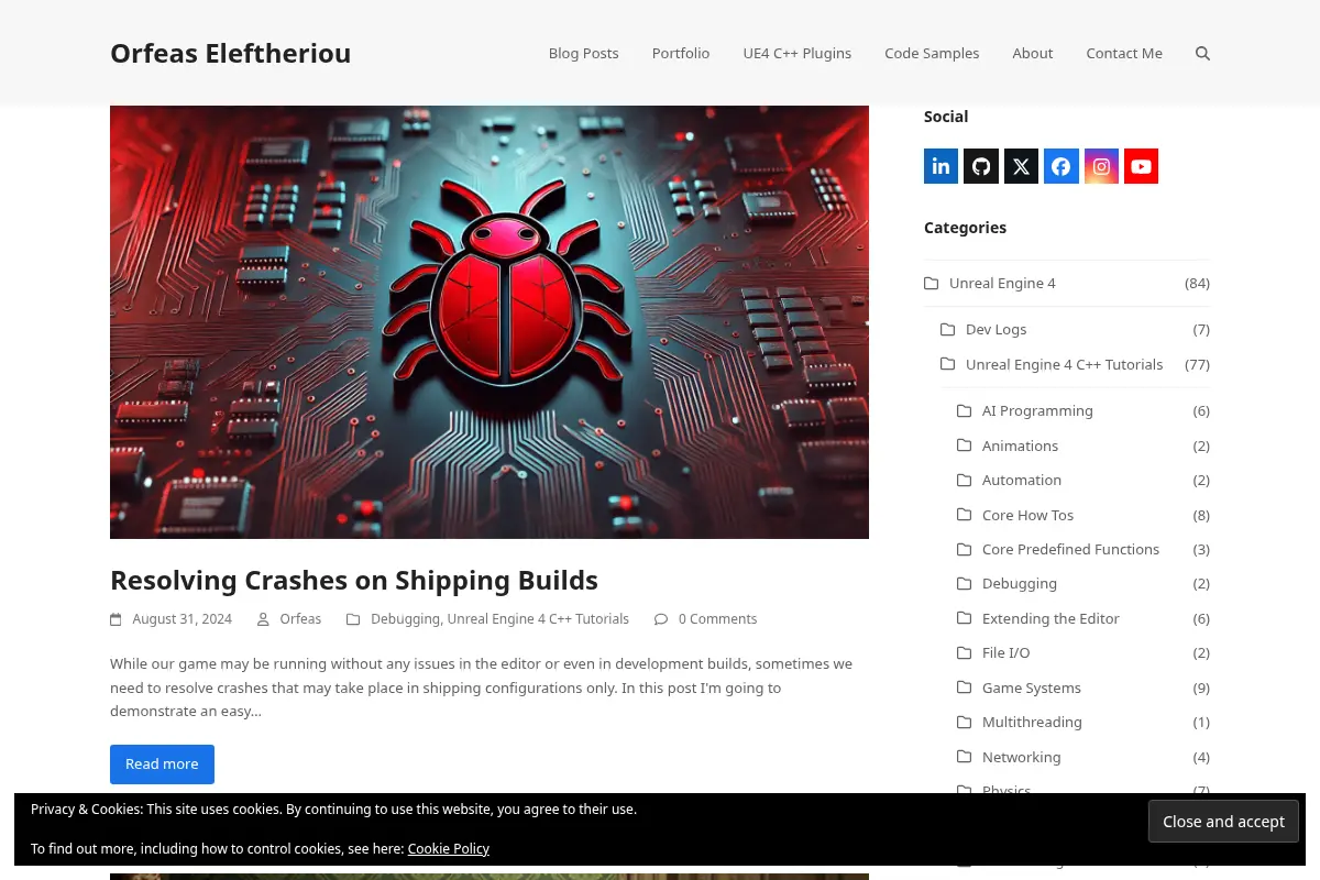 Orfeas Eleftheriou: Unreal Engine Tutorials