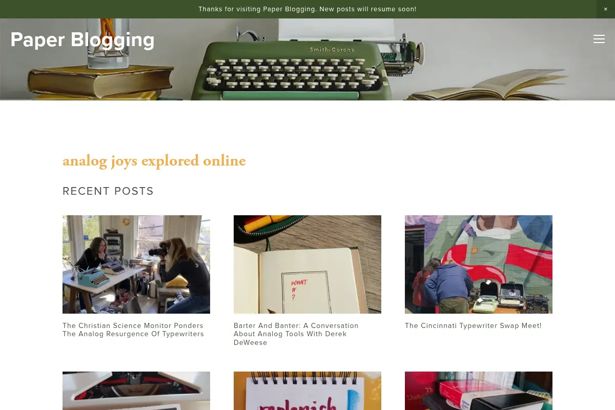 Paper Blogging | Analog Joys Explored Online