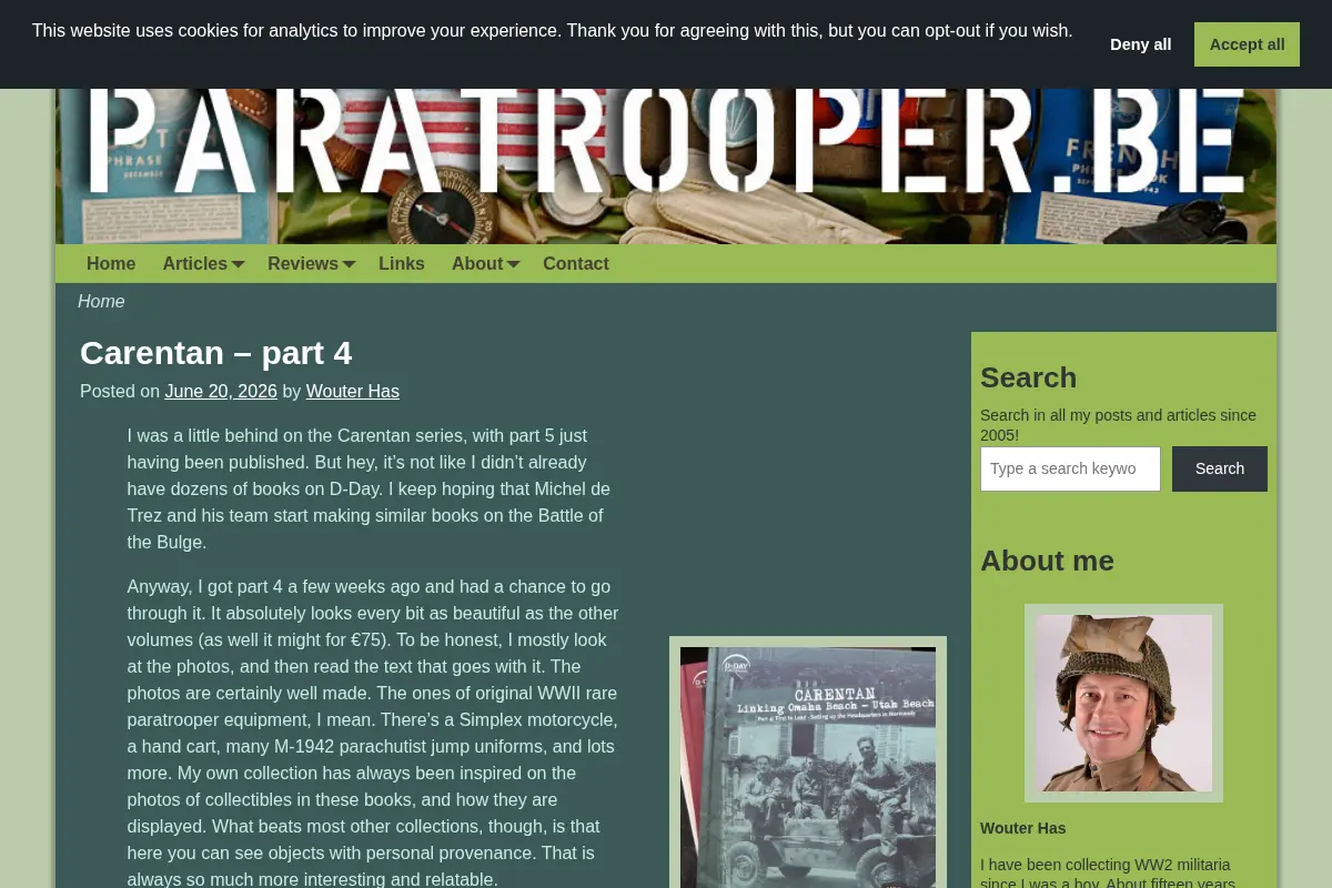 Paratrooper.be - WW2 US Paratrooper militaira